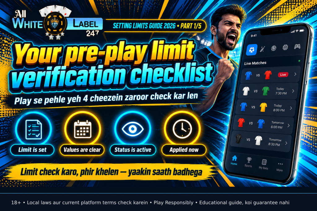 Mobile screen of a gaming app's limit settings panel indicating both deposit and time limits are currently active and configured