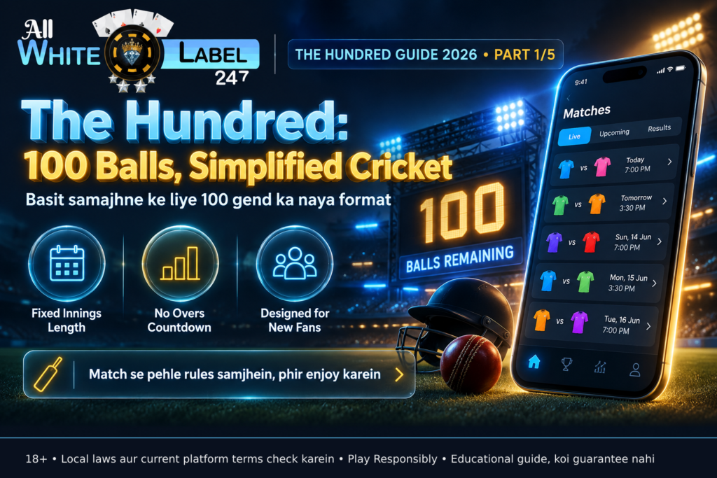 A scoreboard showing 100 balls remaining, minimal design, focusing on the ball count display